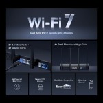 Mercusys MR27BE BE3600 Dual-Band WiFi7 Gigabit Wireless Router